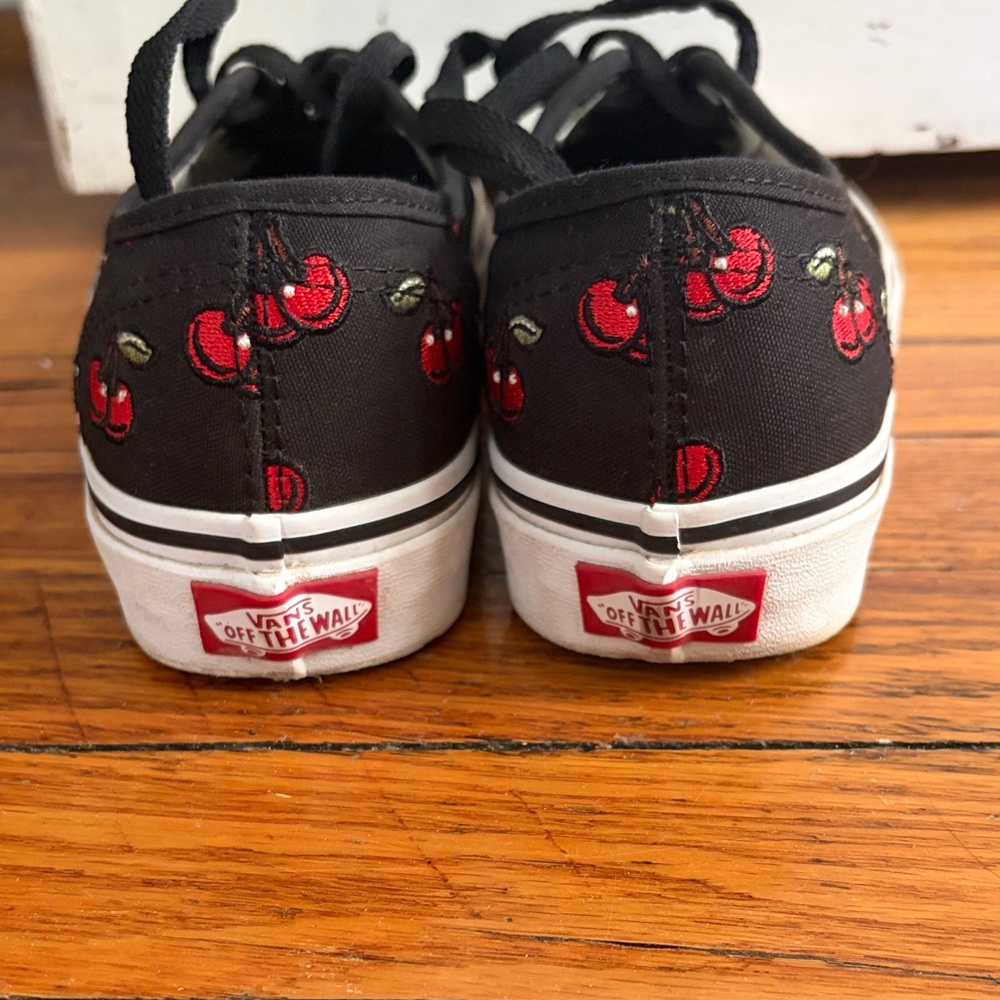 Vans Black Sneakers with Red Cherry Embroidery - Picture 3 of 6